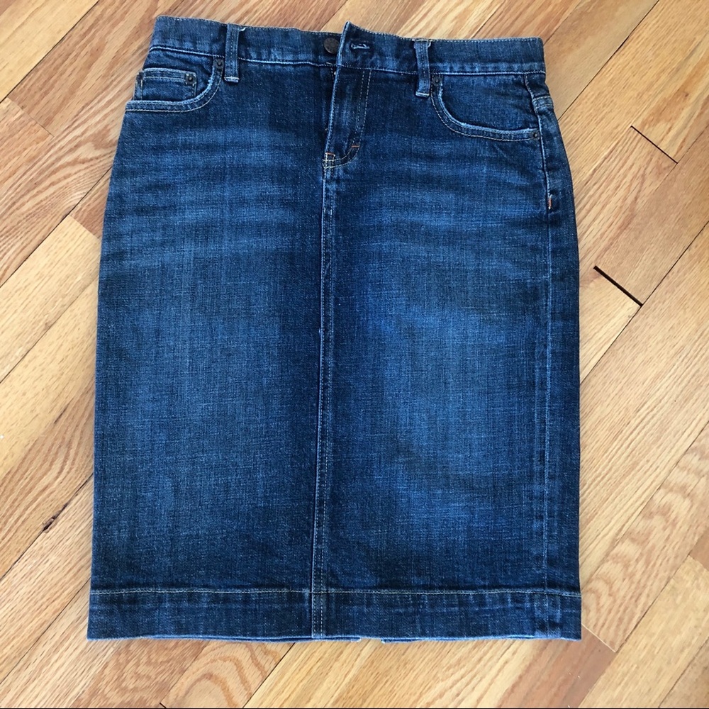 J Crew denim pencil skirt